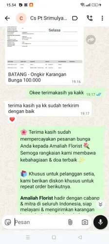 Testimonial Papan Bunga tanjungsari