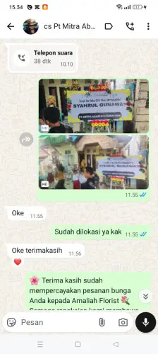 Testimonial Papan Bunga tanjungsari